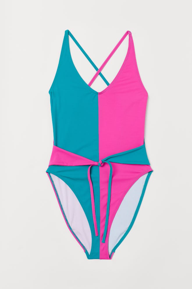 Color Blocked One-Piece