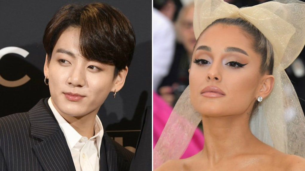 This Photo Of Bts Jungkook Ariana Grande Meeting At Her Concert