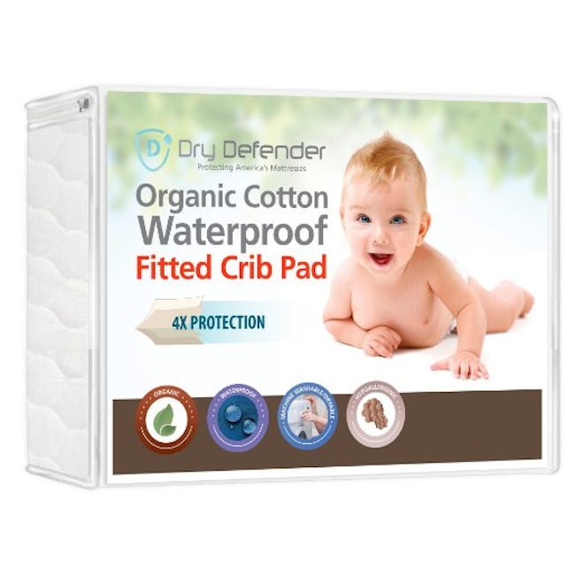 Organic Cotton Waterproof Fitted Crib Pad