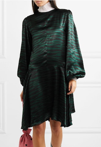 Printed Satin Dress