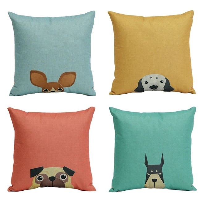 Cartoon Dog Square Pillow Cases