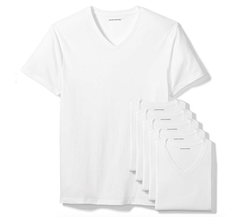 Amazon Essentials V-Neck Undershirts (6-Pack)