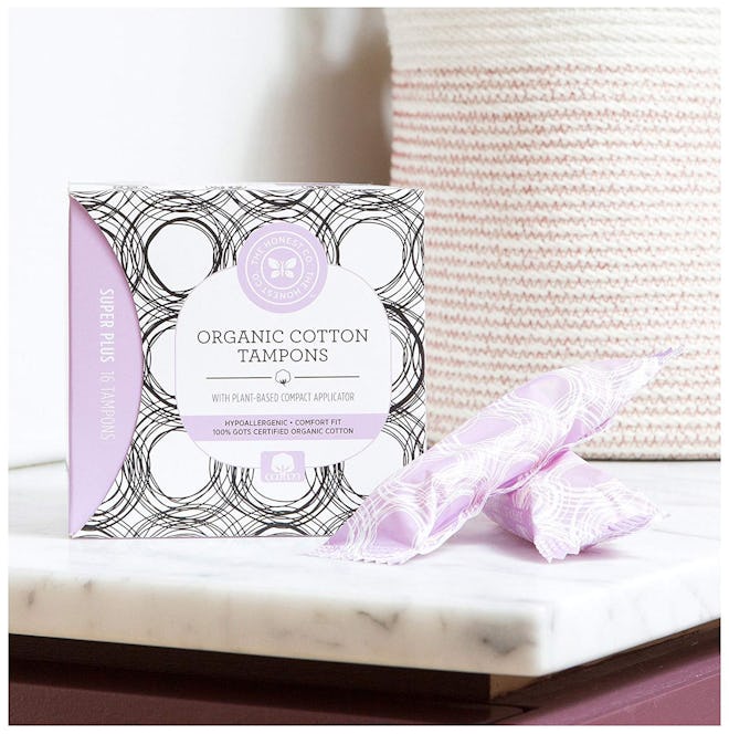 The Honest Company Organic Cotton Tampons with Plant-Based Compact Applicator, Super Plus