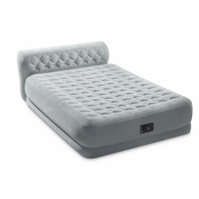 Queen Dura-Beam Series Headboard Airbed with Built-In Pump