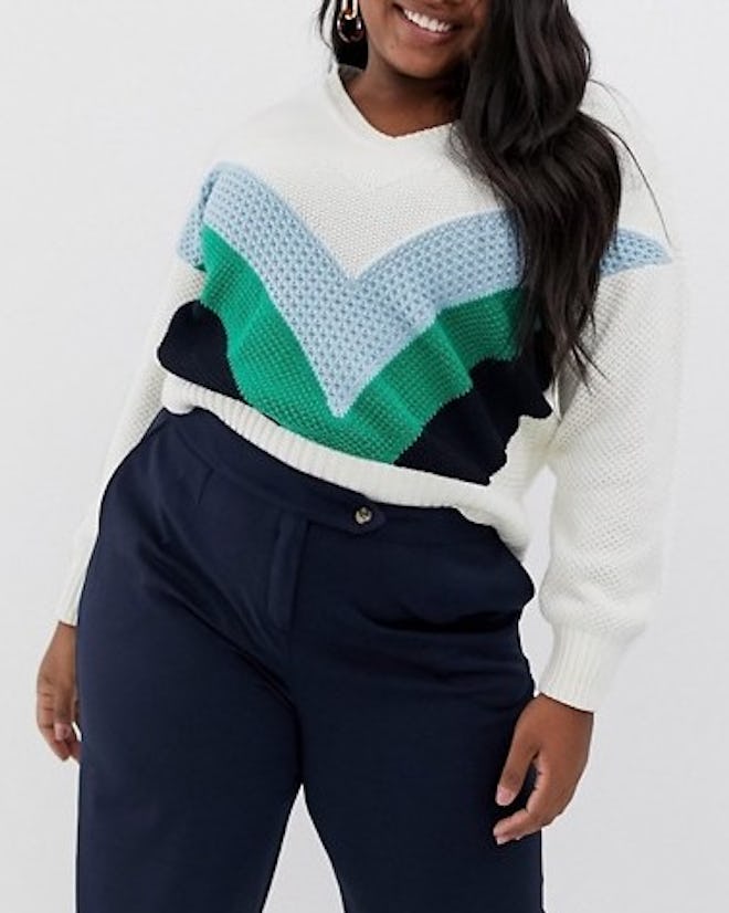 Vero Moda Chevron Color Block Sweater