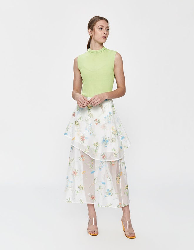 Lara Embroidered Floral Skirt