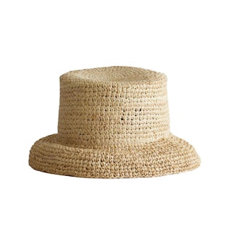 Natural Crocheted Raffia Bucket Hat — Manon
