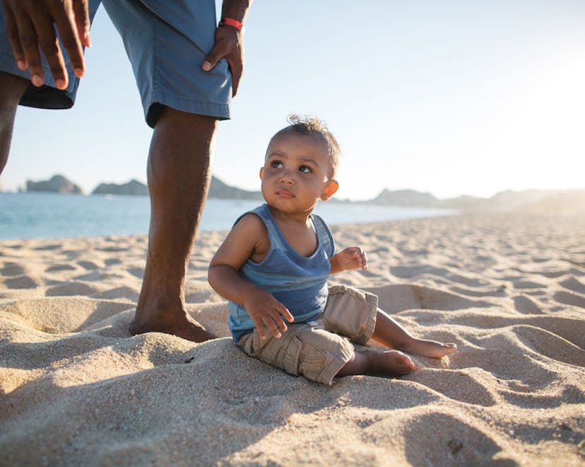 Babies eating sand isn't exactly safe, experts say.