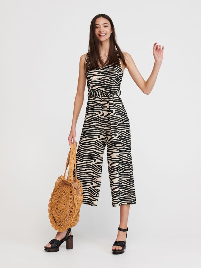 Jumpsuit With Structural Print