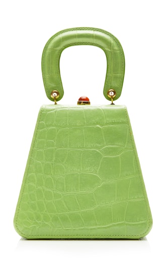 Kenny Croc-Effect Leather Top Handle Bag