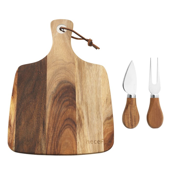 hecef Acacia Wood Cheese Board Set