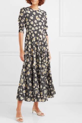 Kristen Tiered Floral-Print Cotton And Silk-Blend Dress