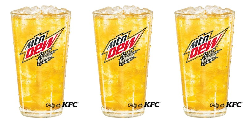 KFC's Mountain Dew Sweet Lightning Is A New Flavor Exclusive To The Chain