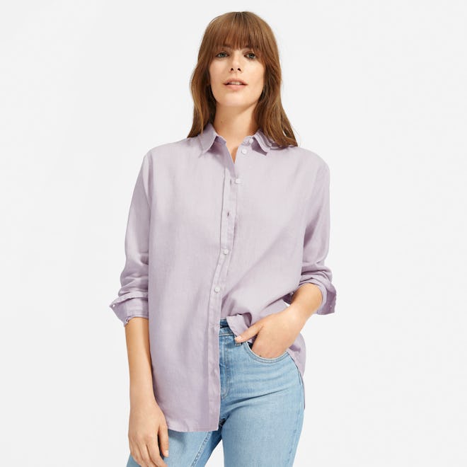 The Linen Relaxed Shirt in Lavender 