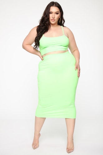 Fashion Nova Bright Orange Bodycon Maxi Skirt, Size 3X – The Plus