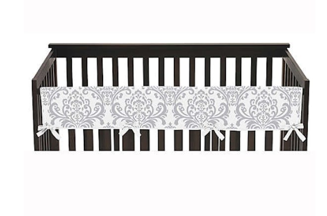 Sweet Jojo Designs Elizabeth Long Crib Rail Guard in Pink/Grey