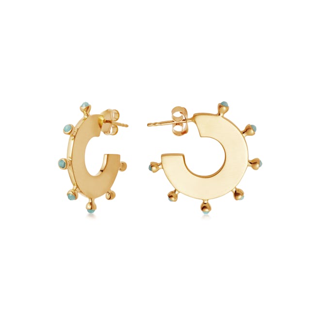 Amazonite Gold Camila Hoops