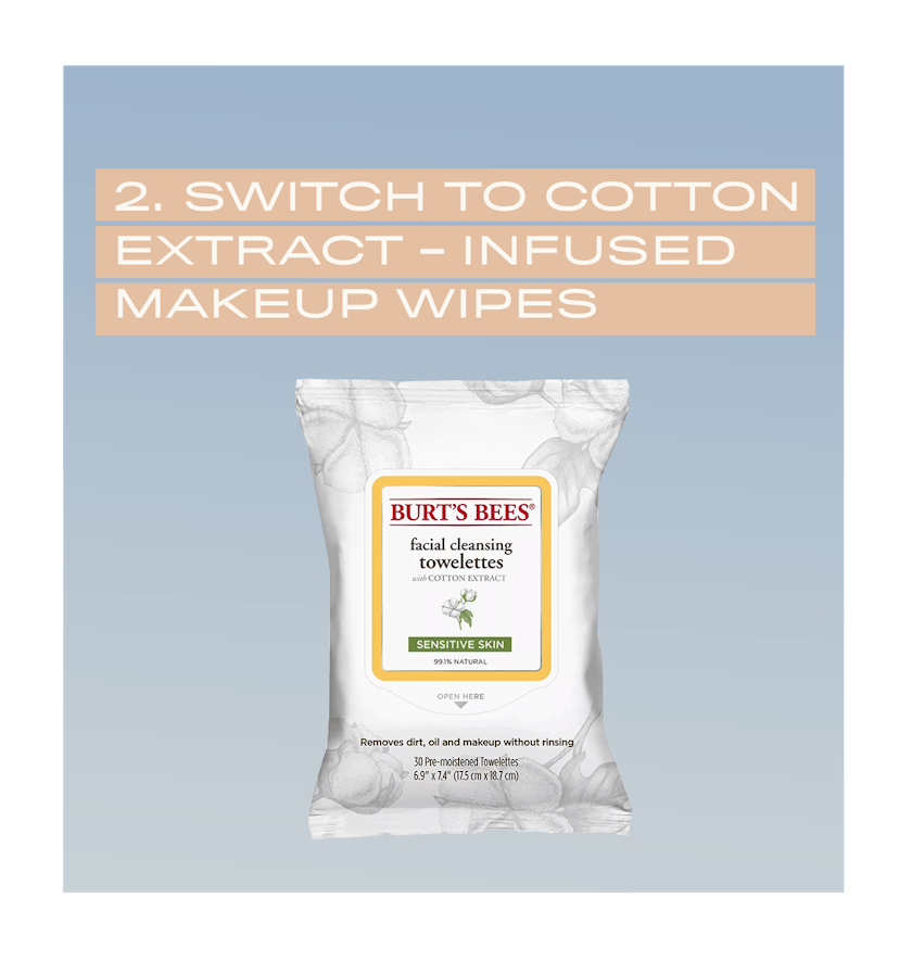 Sensitive Facial Cleansing Towelettes with Cotton Extract 