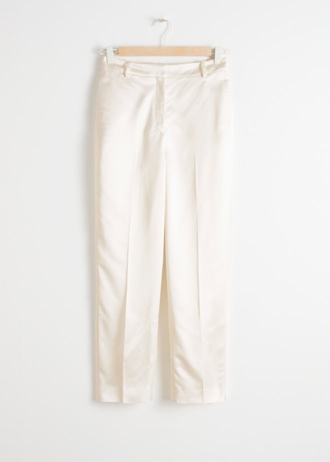 Slim Fit Satin Pants