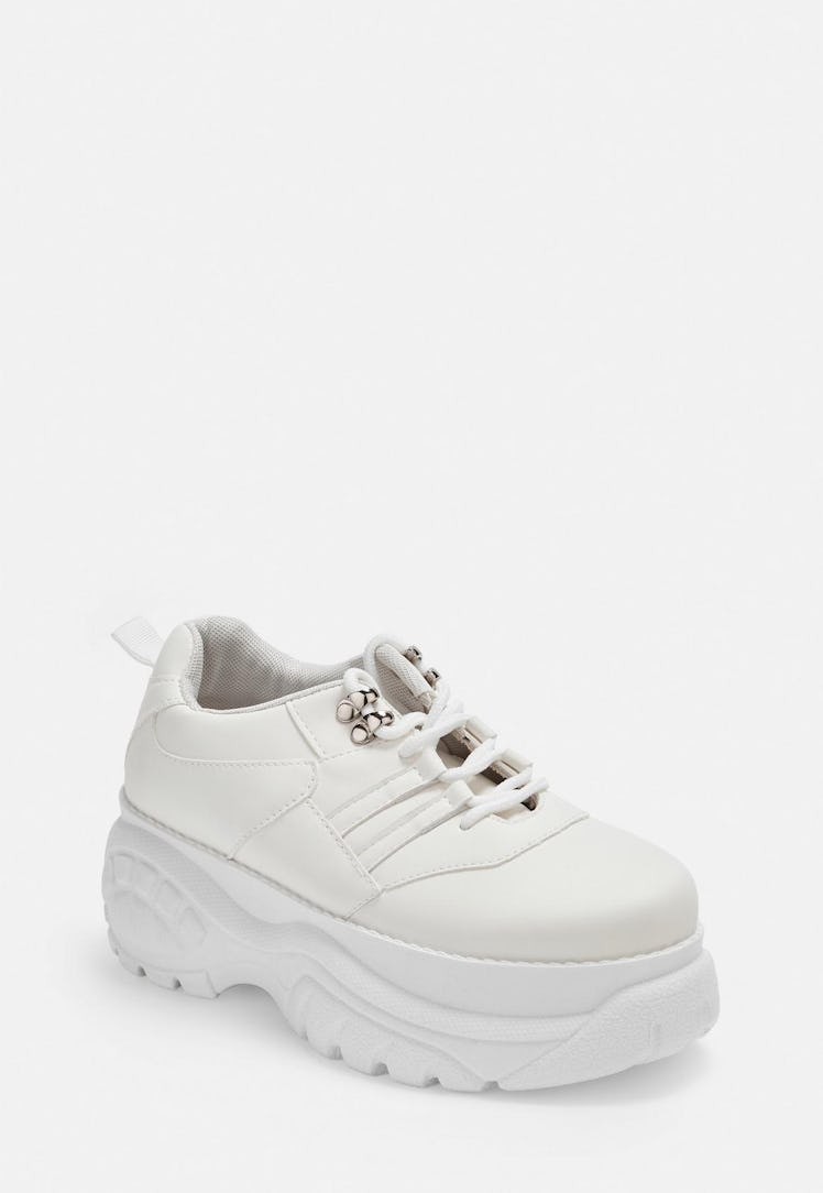 white super chunky sneakers