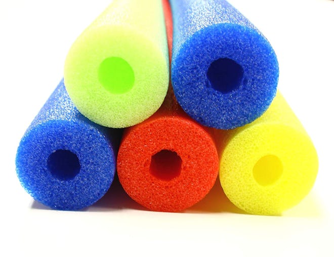 Colorful Foam Pool Swim Noodle 5-Pack in Lime, Red, Yellow & Blue