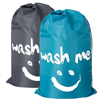 2 Pack Extra Large Travel Laundry Bag Set Nylon Rip-stop Dirty Storage Bag