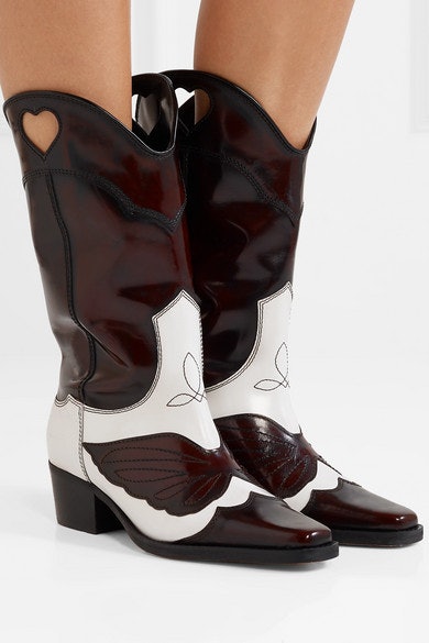 ganni snakeskin boots