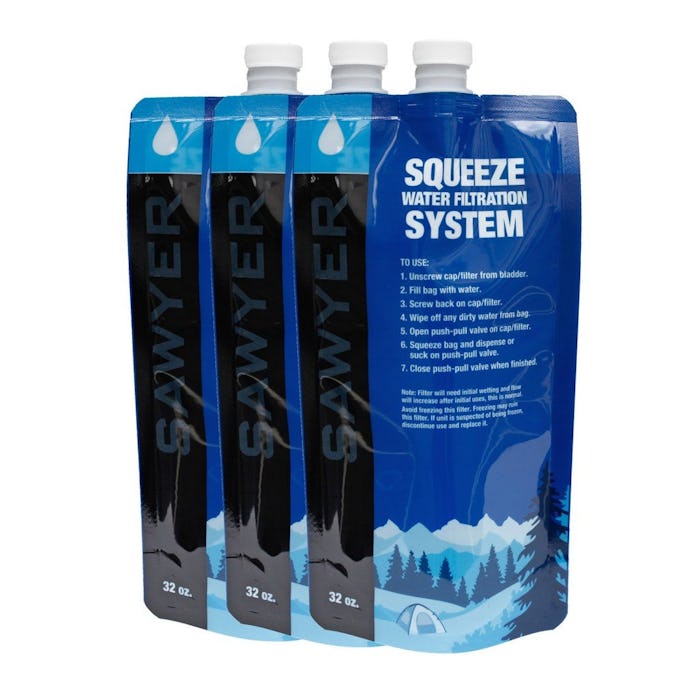 Sawyer Products Squeezable Pouch Water Filtration Systems (3 Pack)