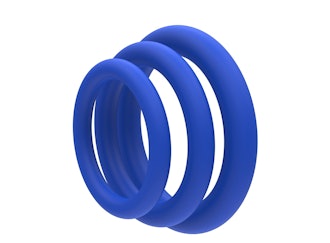 Lynk Pleasure Products Super Soft Erection Enhancing Blue Cock Ring (3-Pack)