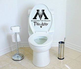 Ministry of Magic This Way Harry Potter Toilet Decor Wall Decal