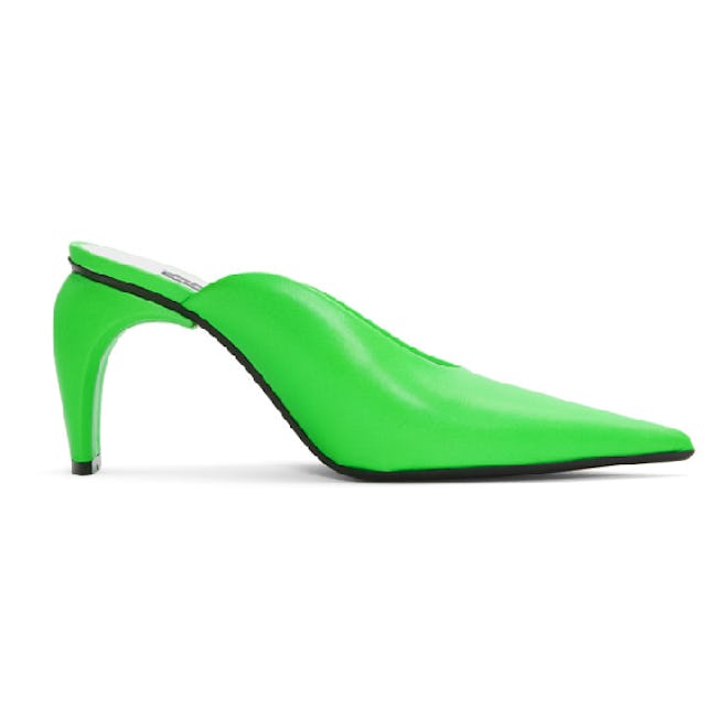 Green Pandora Slicer Mules