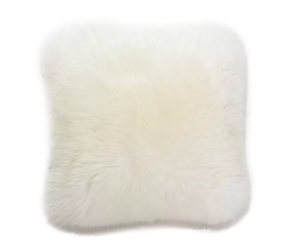 Lanna Ivory Sheepskin Pillow 