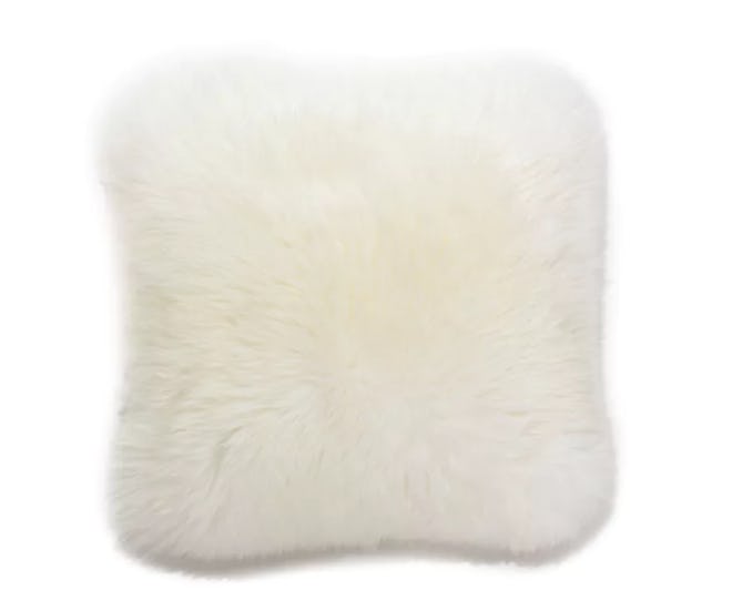 Lanna Ivory Sheepskin Pillow 