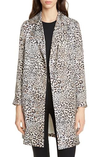 Leopard Print Longline Jacket