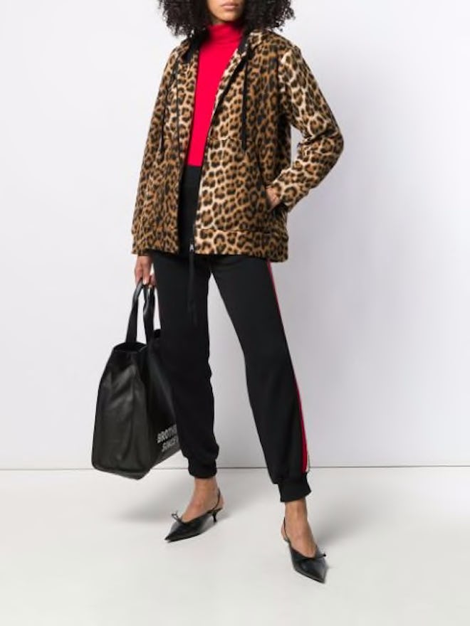 Leopard Print Hooded Jacket 