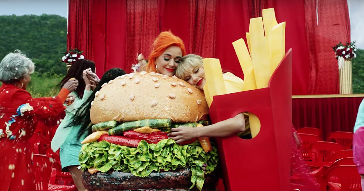 Katy Perry s Met Gala Burger Dress Is In Taylor Swift s
