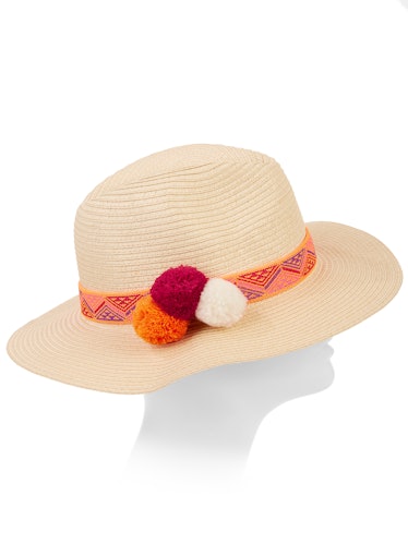 Eliza May Rose Women's Contrast Color Straw Fedora