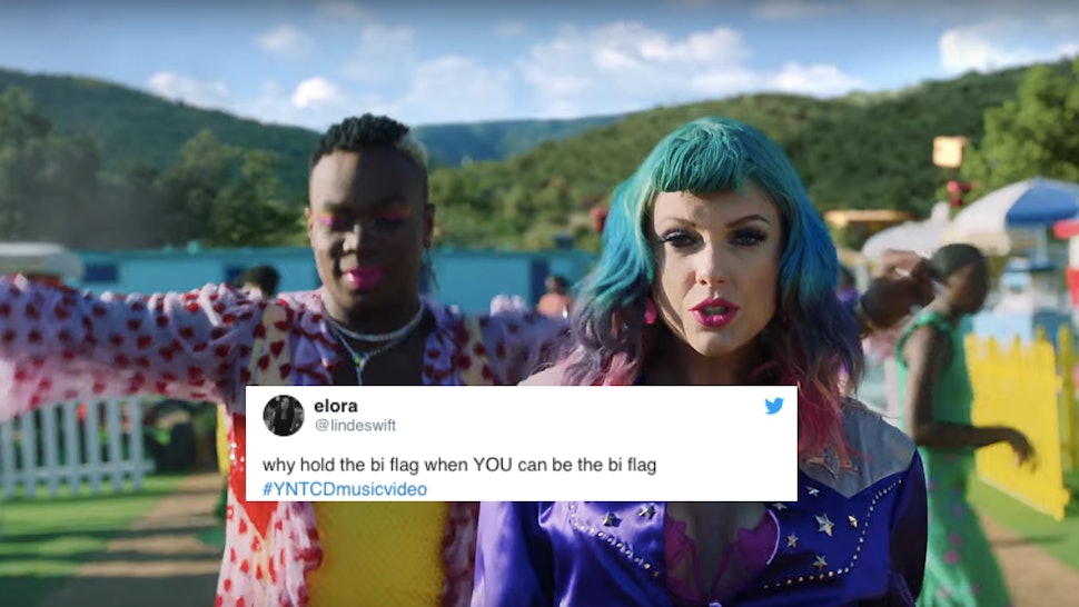Taylor Swift S Hair The Bi Flag Are Inspiring Tweets After The