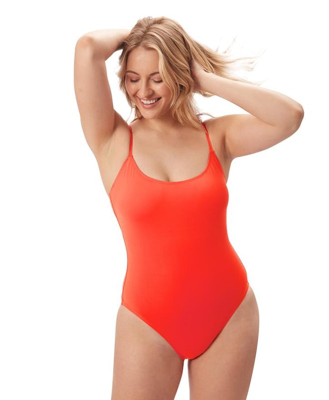 minimalist swimwear: Andie The Amalfi — Flat in Poppy