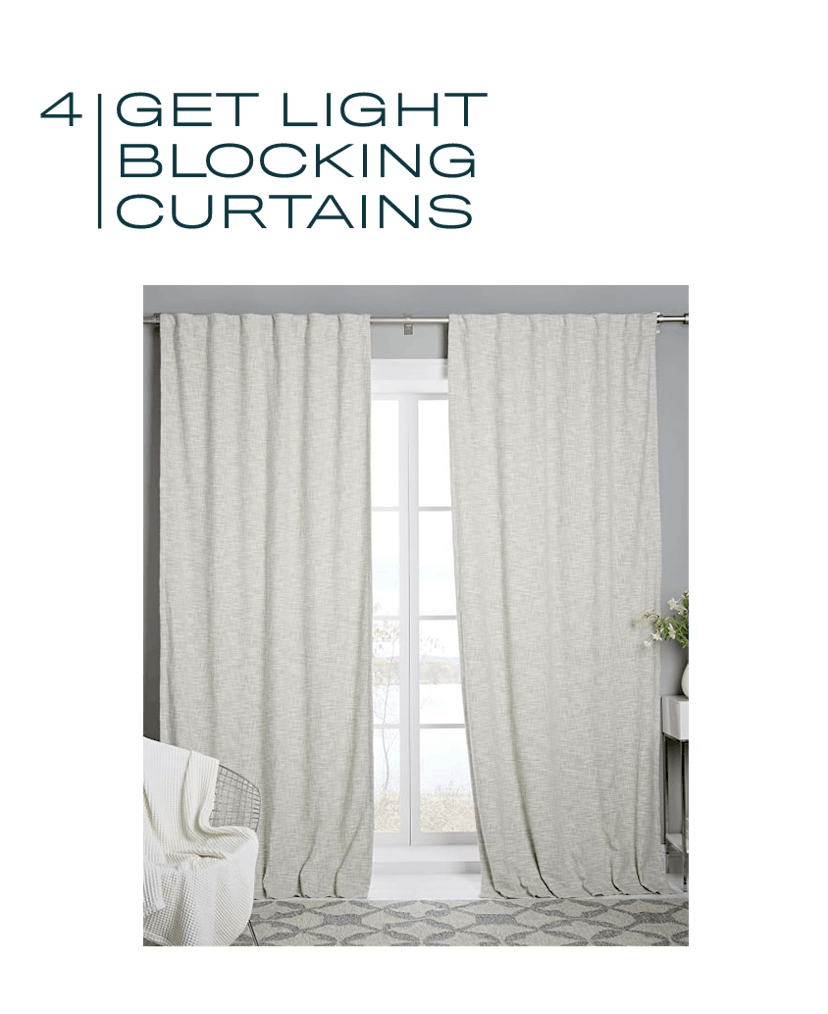Cotton Textured Weave Curtain + Blackout Lining (Ivory)