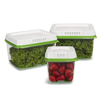 Rubbermaid FreshWorks Produce Saver Food Storage Containers (3 Pack)