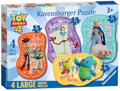 Disney Pixar 'Toy Story 4' 4 Large Shaped Jigsaw Puzzles