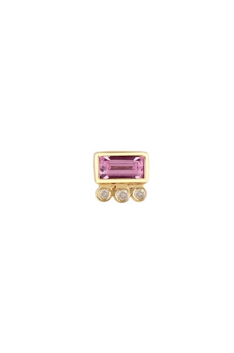 Pink Tourmaline Earring