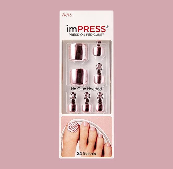 This Impress Press On Pedicure Review Makes Me Wish I Tried A Faux Pedi Way Sooner