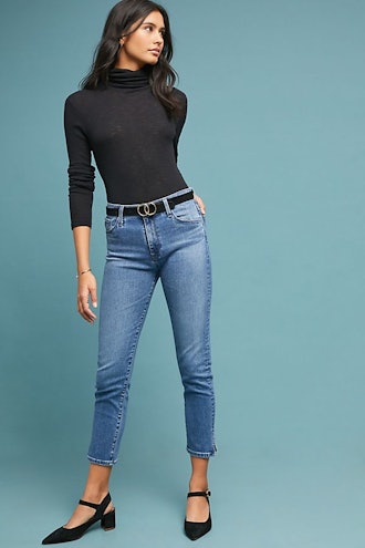 AG The Stevie High-Rise Skinny Ankle Jeans