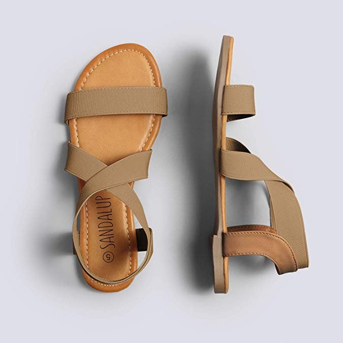 SANDALUP Women's Elastic Flat Sandals