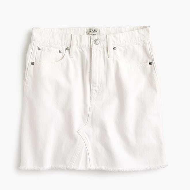 White Denim Skirt