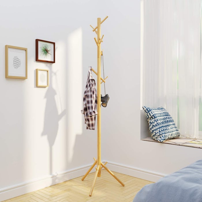 BAMFOX Bamboo Coat Rack