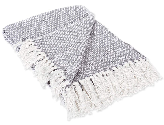 Dll Cotton Basket Weave Throw