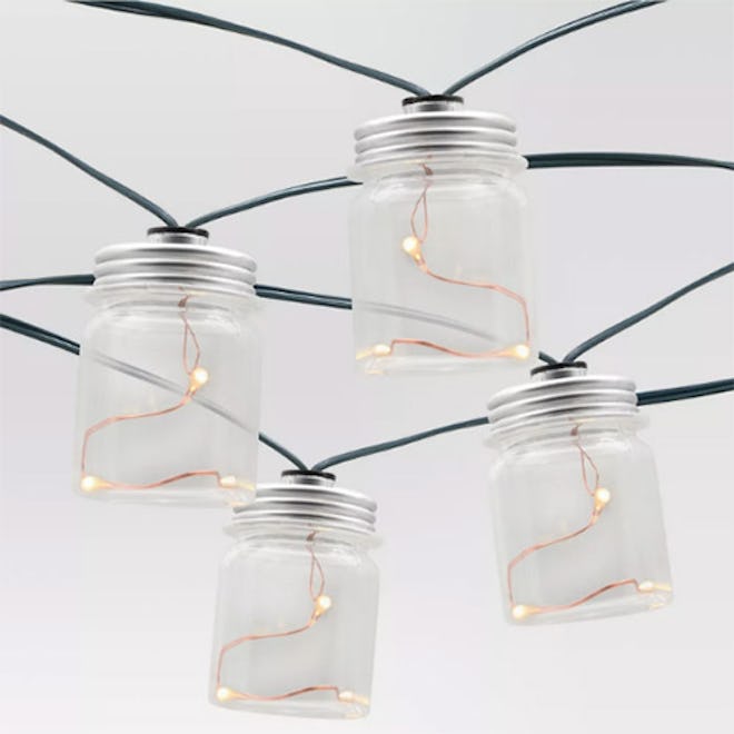 Plastic Mason Jar Cover Solar String Lights